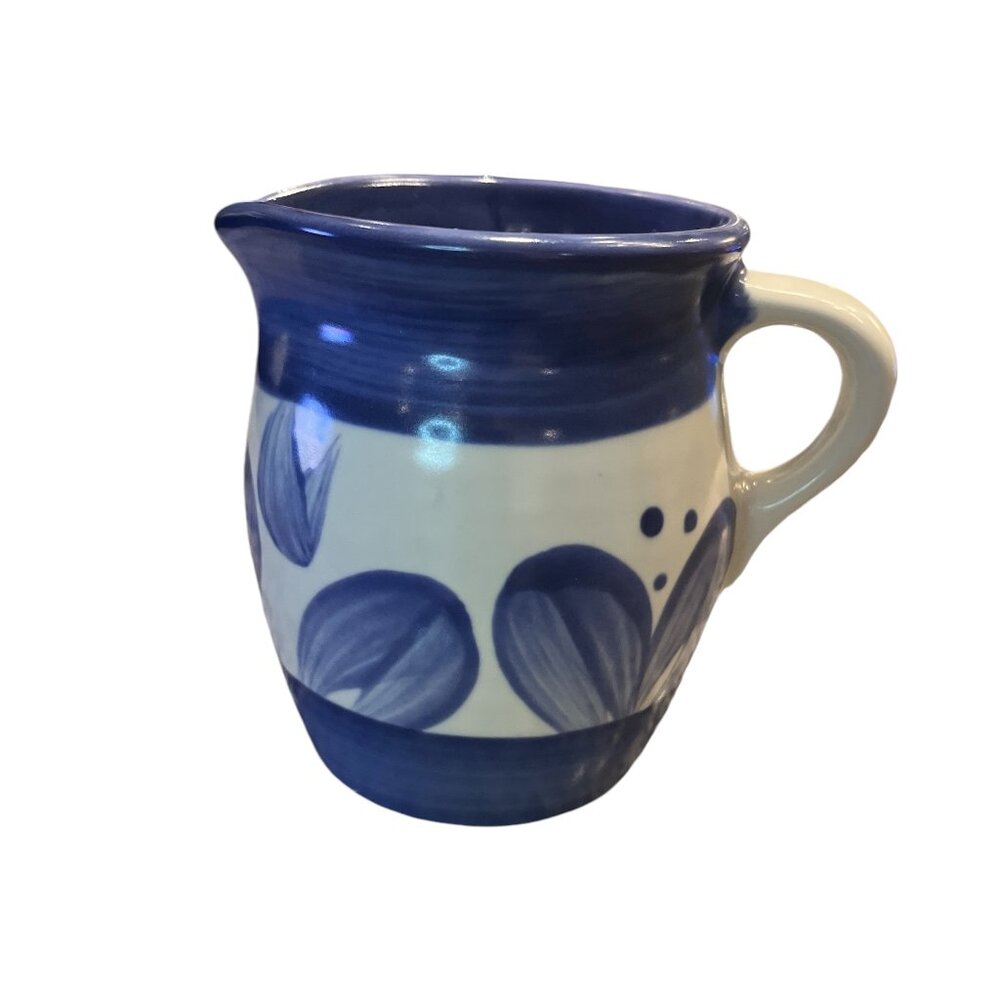 PFALTZGRAFF Villa Flora Mini Jug 4 1/2" High Pottery Blue White Creamer